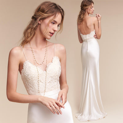 Vestido Largo Ajustado con Tirantes de Encaje para Mujer - Image 10