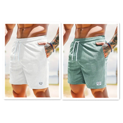 Pantalones Cortos de Verano en Pana con Cordón Ajustable para Hombre - Image 20