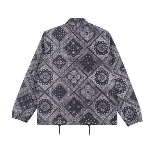 Chaqueta Cortavientos Hip-hop Estampado Floral Cashew West Coast - Estilo Street Wear