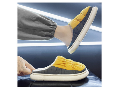 Pantuflas de Dos Colores para Hombre con Felpa Suave - Image 3