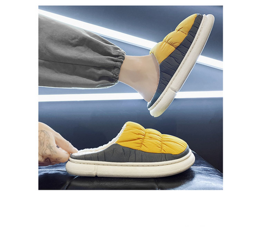 Pantuflas de Dos Colores para Hombre con Felpa Suave - Image 3