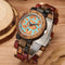 Reloj Casual de Cuarzo con Detalles en Madera