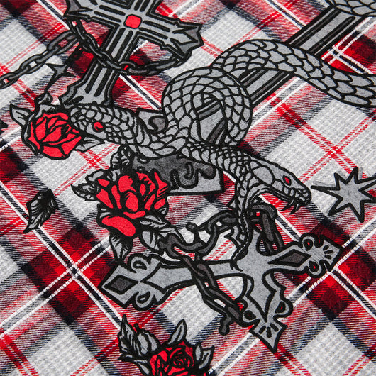 Camisa Tipo Jacket a Cuadros Holgada de Manga Larga Unisex - Image 3
