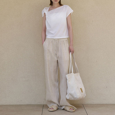 Pantalón Recto Largo Minimalista con Bolsillos Dobles para Mujer - Image 6