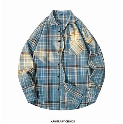 Camisa-Chaqueta Casual de Cuadros para Hombre - Image 22