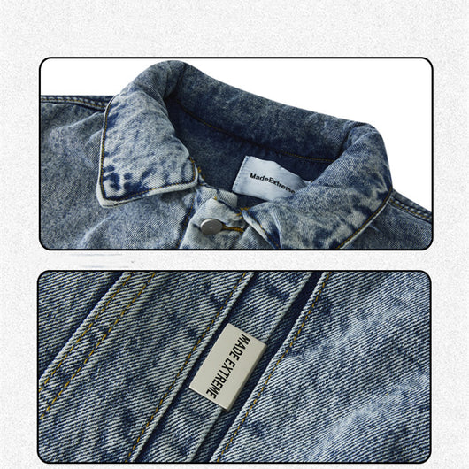 Chaqueta Denim Vintage Desgastada para Hombre y Mujer - Image 12
