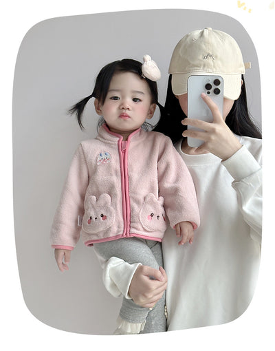 Abrigo Polar Infantil Conejo Adorable para Otoño e Invierno - Image 30