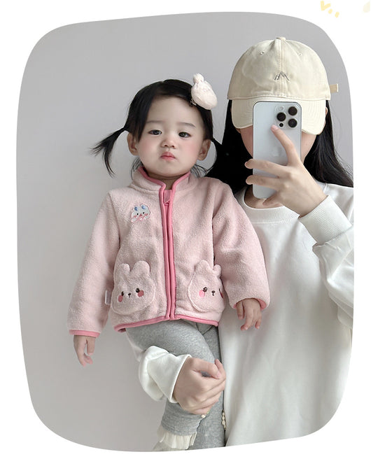 Abrigo Polar Infantil Conejo Adorable para Otoño e Invierno - Image 30