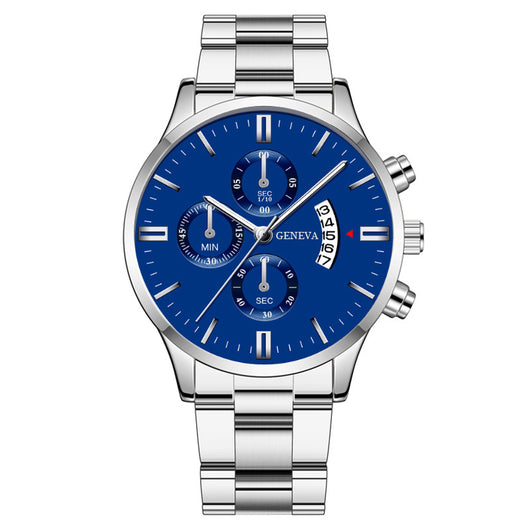 Reloj de Negocios para Hombre con Correa de Acero y Tres Esferas - Image 8