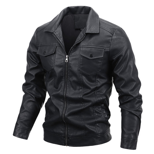 Chaqueta de Cuero PU para Motociclista - Abrigo de Moto Estilo Premium