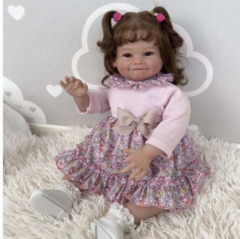 Muñeca Princesa de Cuerpo de Tela y Vinilo Suave 60cm - Image 4