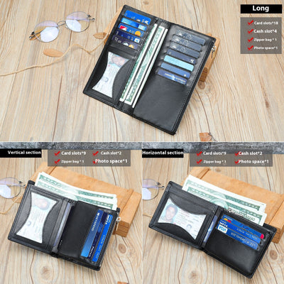 Billetera de Cuero Genuino para Hombre con Cierre Seguro y Protección Anti-fraude - Image 3