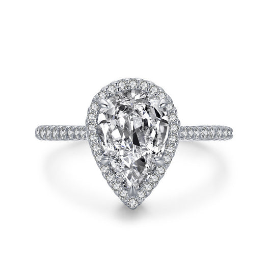 Anillo de Plata 925 con Diamante Simulado Tipo Huevo de Paloma - Image 13