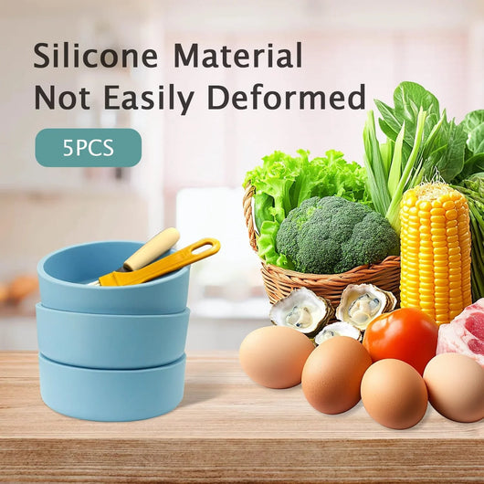 Blue Silicone Air Fryer Egg Mold 3 Pack - Reusable Egg Bite Maker for Air Fryer, Oven & Microwave, BPA Free, Dishwasher Safe, Non-Stick Breakfast Accessories, Individual Microwave Egg Cooker - Tekeno