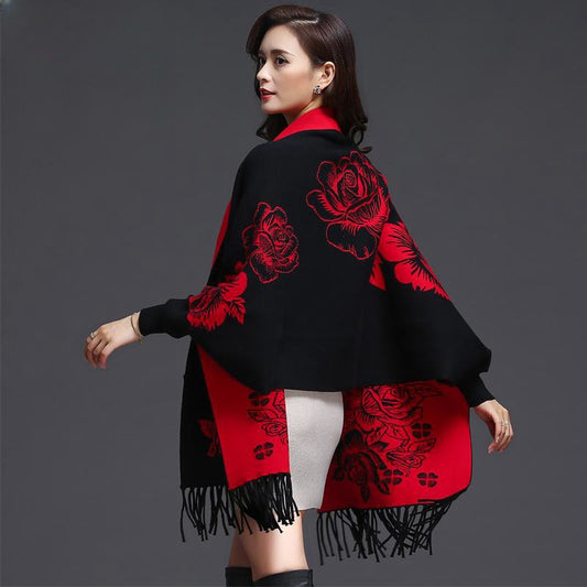 Cardigan Tejido Holgado con Borlas y Forro Grueso de Cachemira - Image 2