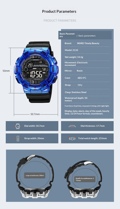 Reloj Deportivo Inteligente Multifuncional Resistente al Agua con Luz - Image 11