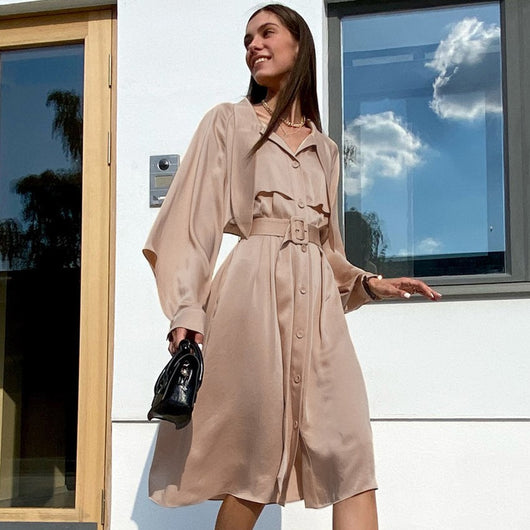 Vestido Largo Elegante con Cuello Moño y Cintura de Satén - Image 11