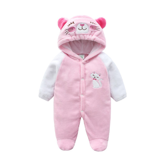 Pijama Tipo Mameluco de Franela con Capucha para Bebé - Unisex 0-1 Año - Image 8