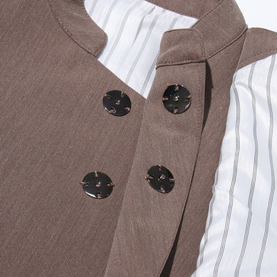 Blazer Ejecutivo con Capa y Cuello Alto para Mujer - Image 22