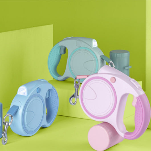 Correa Retráctil para Mascotas con Linterna LED Automática
