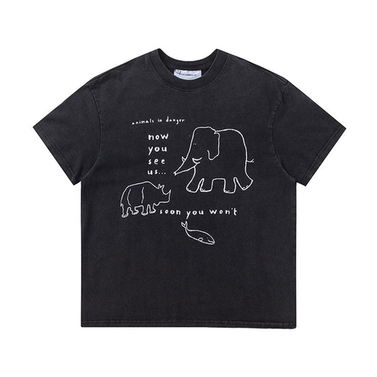 Playera Hombre Elefante Abstracto Pintado a Mano - Image 9