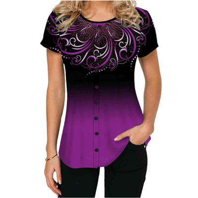 Playera Casual de Degradado de Manga Corta - Image 16