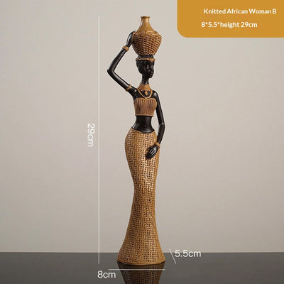 Pieza de Arte Africano Retro en Madera Maciza - Decoración del Hogar - Image 10