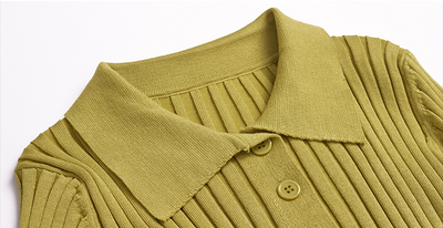 Suéter Tejido Denso con Cuello Solapa y Puños de Trompeta - Abrigo Base Invierno Mujer - Image 6