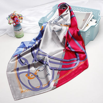 Pañuelo de Seda 90cm Estampado Anacardo - Image 36