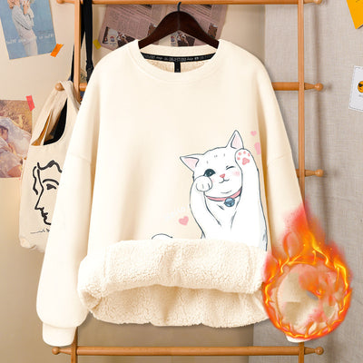 Chaqueta Blanca Cuello Redondo para Otoño e Invierno - Estilo Femenino y Adorable - Image 12