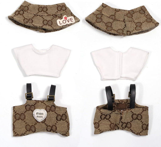 for Labubu Clothes Designer/For Labubu Outfits,Clothes Set for 17Cm Lububu Doll,3 Piece Set Hat Clothing for LA BUBU, Boys and Girls Stylish Adorable Dolls Clothes Accessories (No Doll)_13 - Tekeno