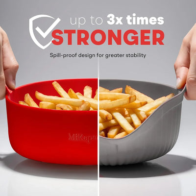 Silicone Air Fryer Liners Reusable, STURDY Air Fryer Accessories- Silicone Air Fryer Basket Liners- Air Fryer Pans- Air Fryer Inserts for 3-5QT - 7.5" - Tekeno