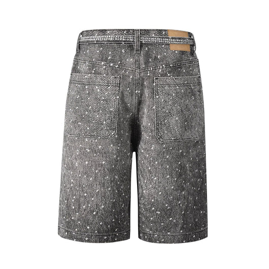 Shorts de Mezclilla con Cinturón Brillante Estilo Ins - Image 29