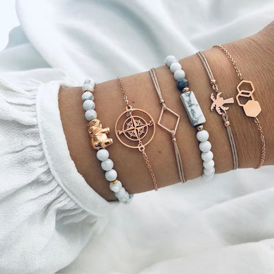 Set de Pulseras Bohemias Vintage con Cuentas y Amuletos para Mujer - Image 15