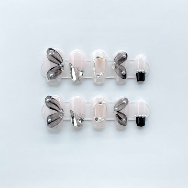 Parches de Uñas Deshidratadas Naked French Dance - Colección Halo