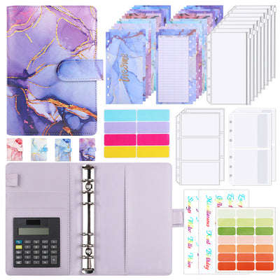 Cuaderno de Cuero PU A6 con Anillas y Calculadora Integrada - Image 7