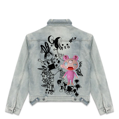 Muñeca con Chaqueta Vaquera de Solapa Pintada a Mano - Image 3