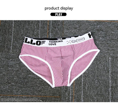 Calzoncillos Tipo Slip Rayas Algodón Hombre Cintura Baja Transpirables - Image 17