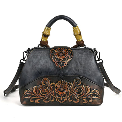 Bolso Crossbody de Cuero con Grabado Retro y Cierre Magnético - Image 6