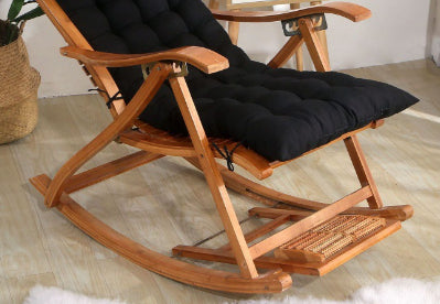 Silla Mecedora de Ratán para Todas las Estaciones con Cojín de Asiento - Image 4