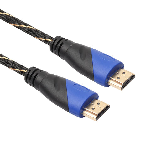 Cable de Video Macho a Macho con Conector Azul Negro y Detalles Dorados - Image 4