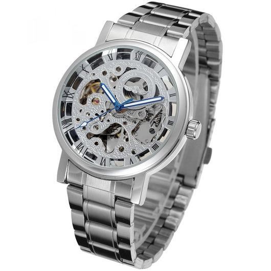 Reloj Mecánico Winner con Esfera Transparente y Correa de Acero - Image 6