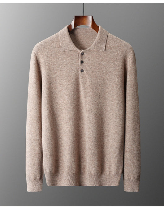 Suéter Polo de Lana para Hombre - Comodidad Casual Premium - Image 19