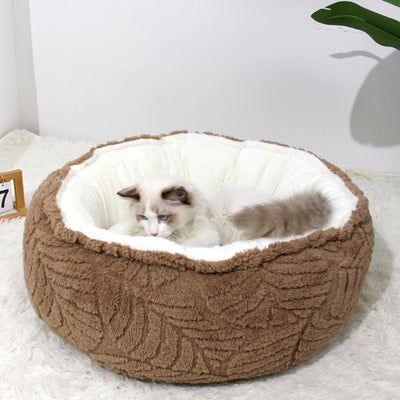 Cama Redonda Acogedora para Gatos y Perros Pequeños - Nido Térmico Suave - Image 3