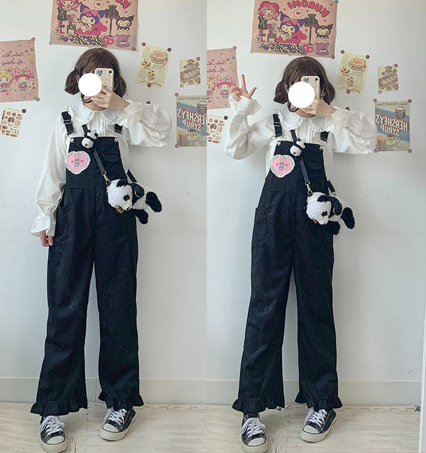 Overol de Pana para Niñas Otoño Invierno - Estilo Japonés Adorable - Image 3