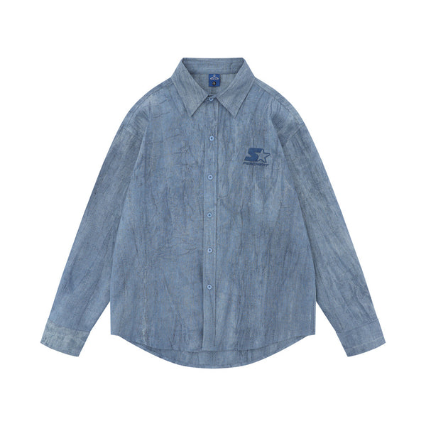 Camisa de Lino y Algodón con Bordado Artesanal para Hombre