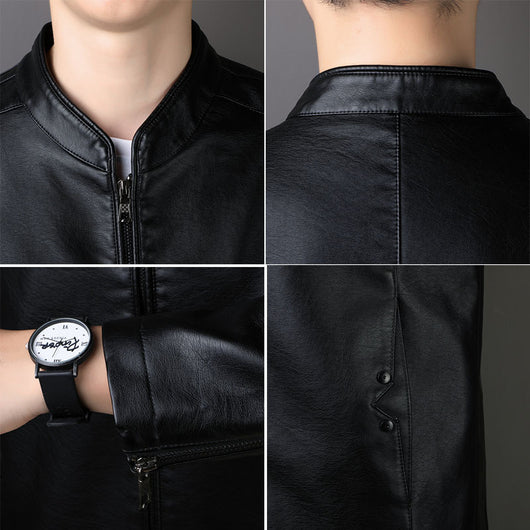 Chaqueta de Cuero PU para Hombre - Estilo Urbano Moderno - Image 4