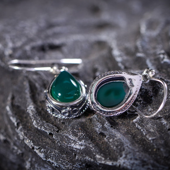 Aretes de Ágata en Forma de Gota - Diseño Elegante y Personalizado para Mujer