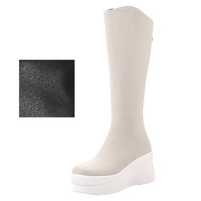Botas de Plataforma en Cuero Genuino para Mujer - Image 6
