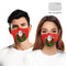 Mascarilla Navideña Doble Capa con Diseño de Esquina